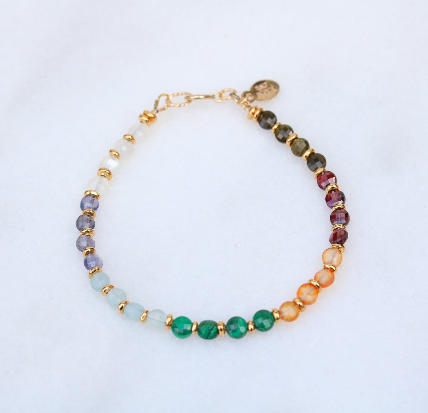 Chakra Gemstone Bracelet: Karen Hill Tribe Gold Vermeil, Gold Fill