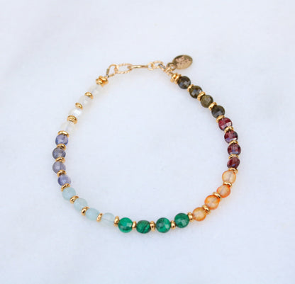 Chakra Gemstone Bracelet: Karen Hill Tribe Gold Vermeil, Gold Fill
