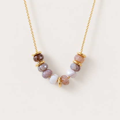 Botswana Agate Rondelle Necklace