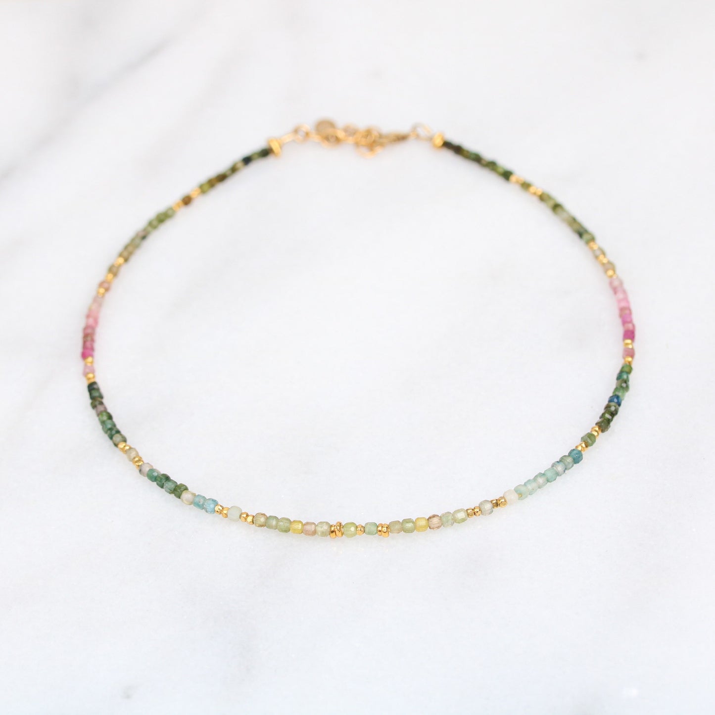 Tourmaline Choker: Karen Hill Tribe Gold Vermeil Mini Cube Necklace