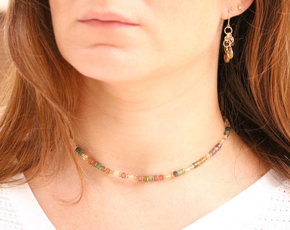 Faceted Tourmaline Teardrop Earrings: 14 Carat Gold Fill, October Birthstone
