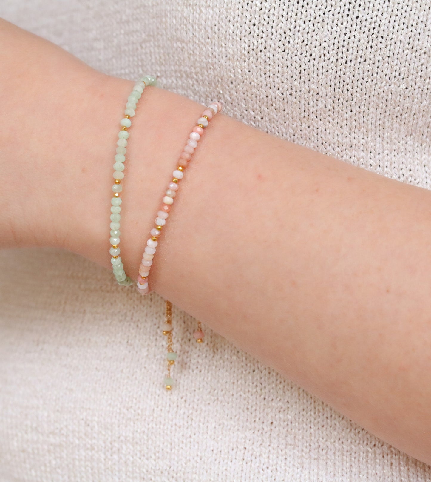Pink Opal Gold BraceletValentines Day Gift IdeaMothers Day