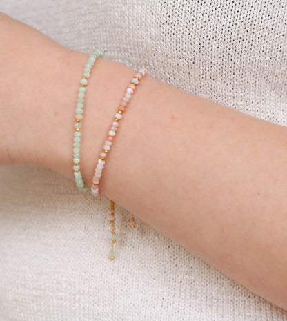 Pink Opal Gold BraceletValentines Day Gift IdeaMothers Day