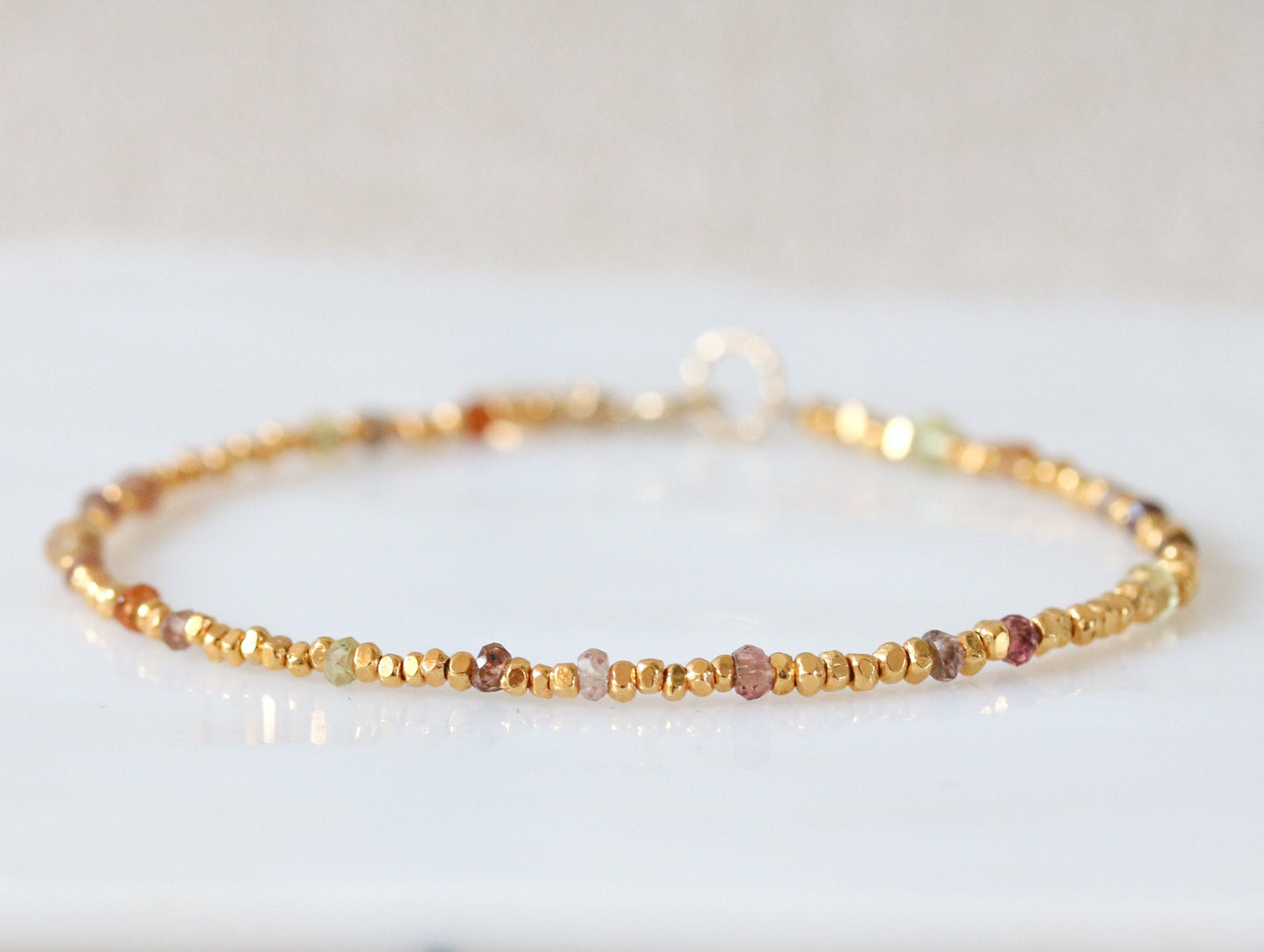 Karen Hill Tribe Gold Vermeil Bracelet: Sapphire Nugget Stacking Bracelet