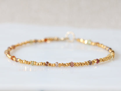 Karen Hill Tribe Gold Vermeil Bracelet: Sapphire Nugget Stacking Bracelet