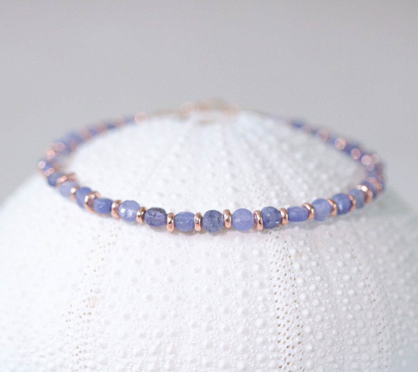 Tanzanite Bracelet: Karen Hill Tribe Rose Gold Fill, December Birthstone
