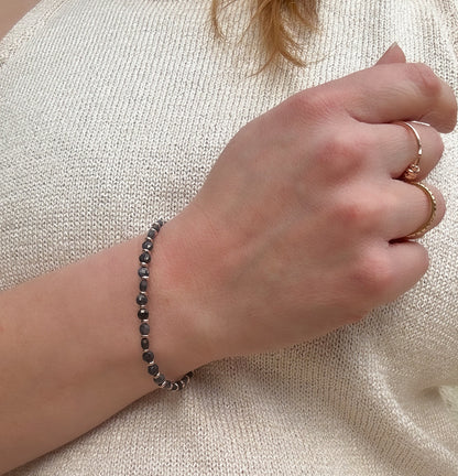 Sapphire Bracelet: Rose Gold Fill, Karen Hill Tribe Silver, September Birthstone