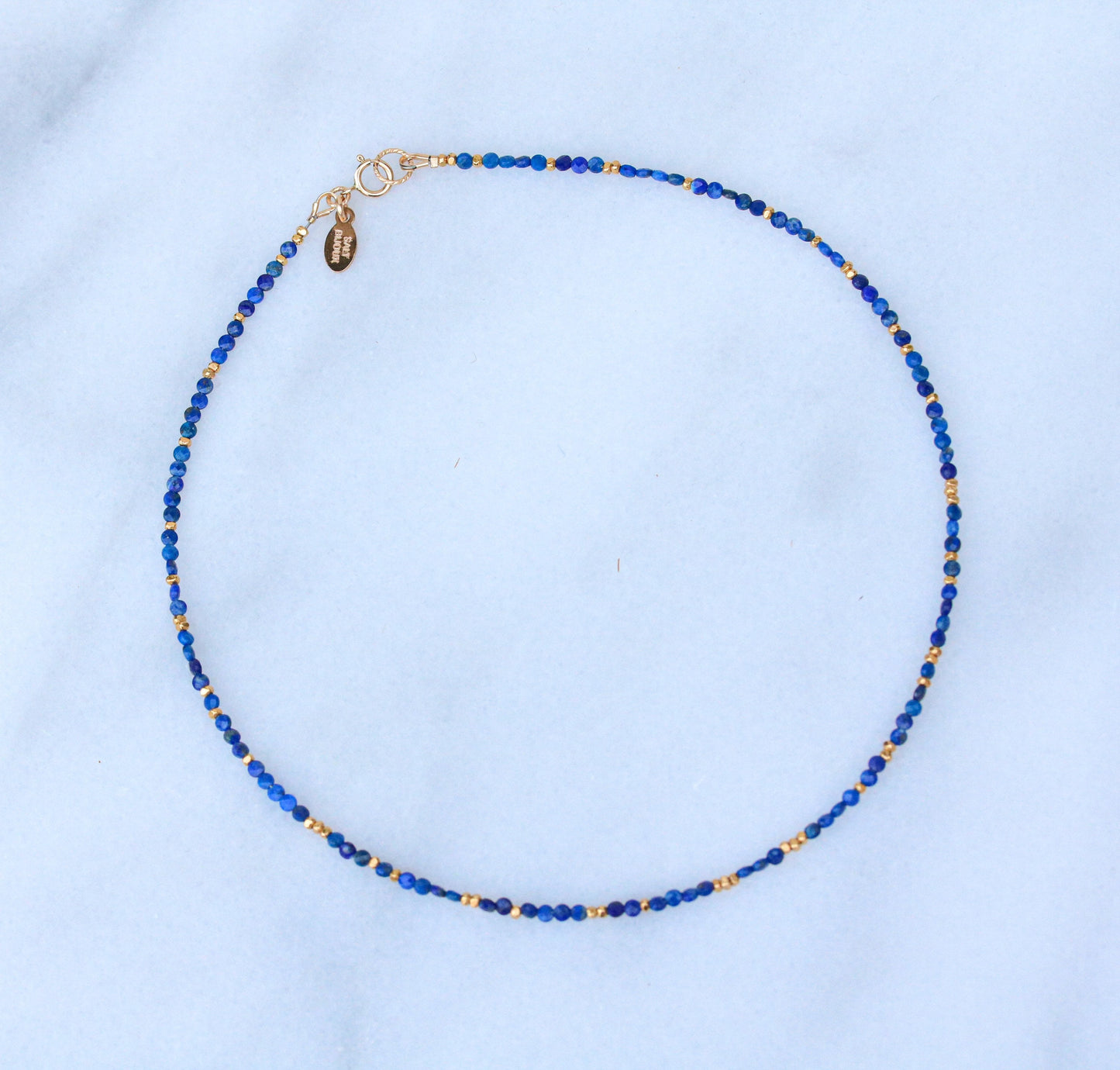 Lapis Lazuli Gold Vermeil Choker: September Birthstone Necklace