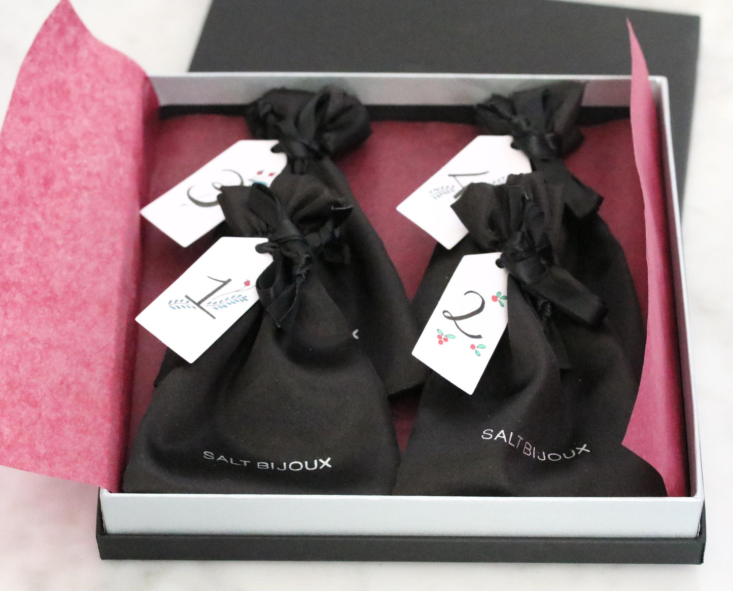 Luxury Jewellery Advent Calendar – 4 Handmade Pieces | Salt Bijoux | Silver, Rose Gold or Gold Filled