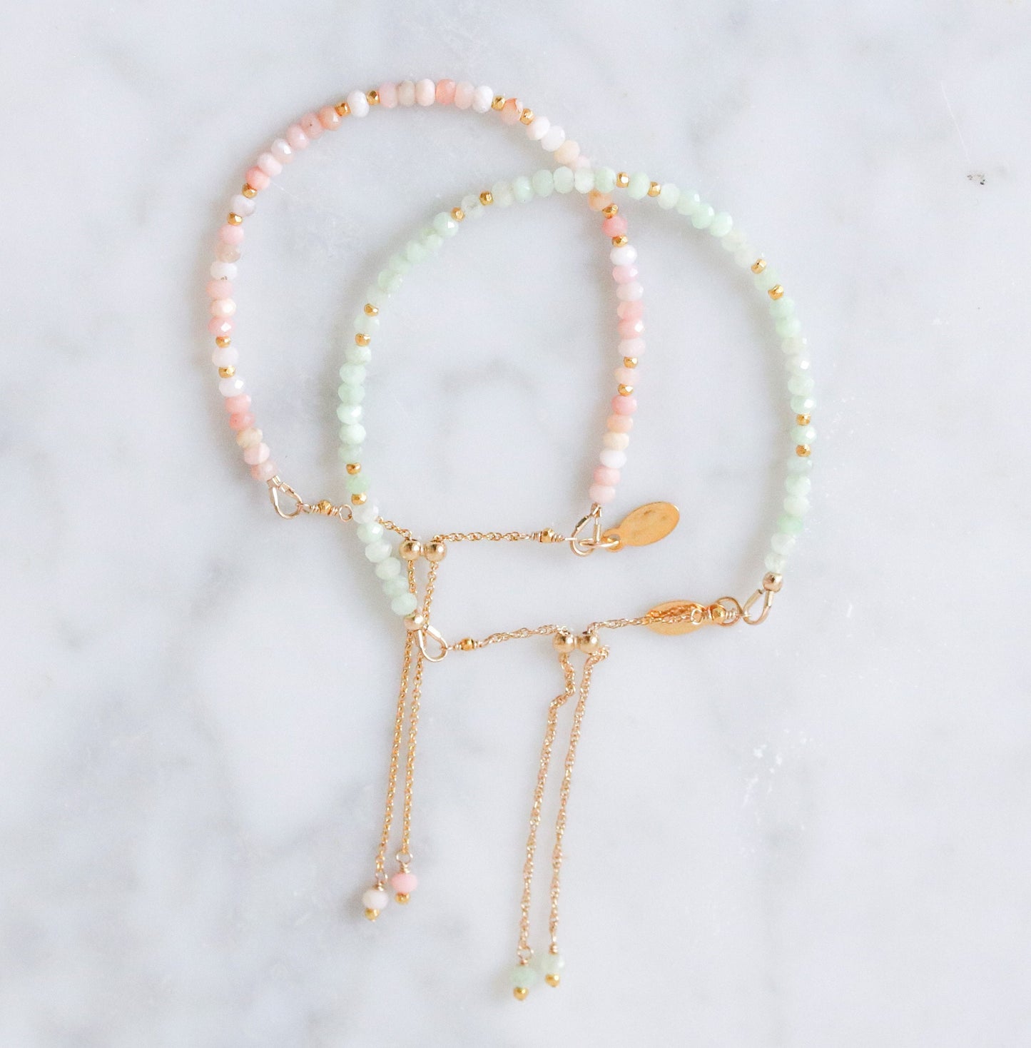 Pink Opal Gold BraceletValentines Day Gift IdeaMothers Day