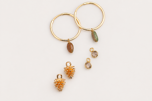 Interchangeable Gemstone Hoop Earrings