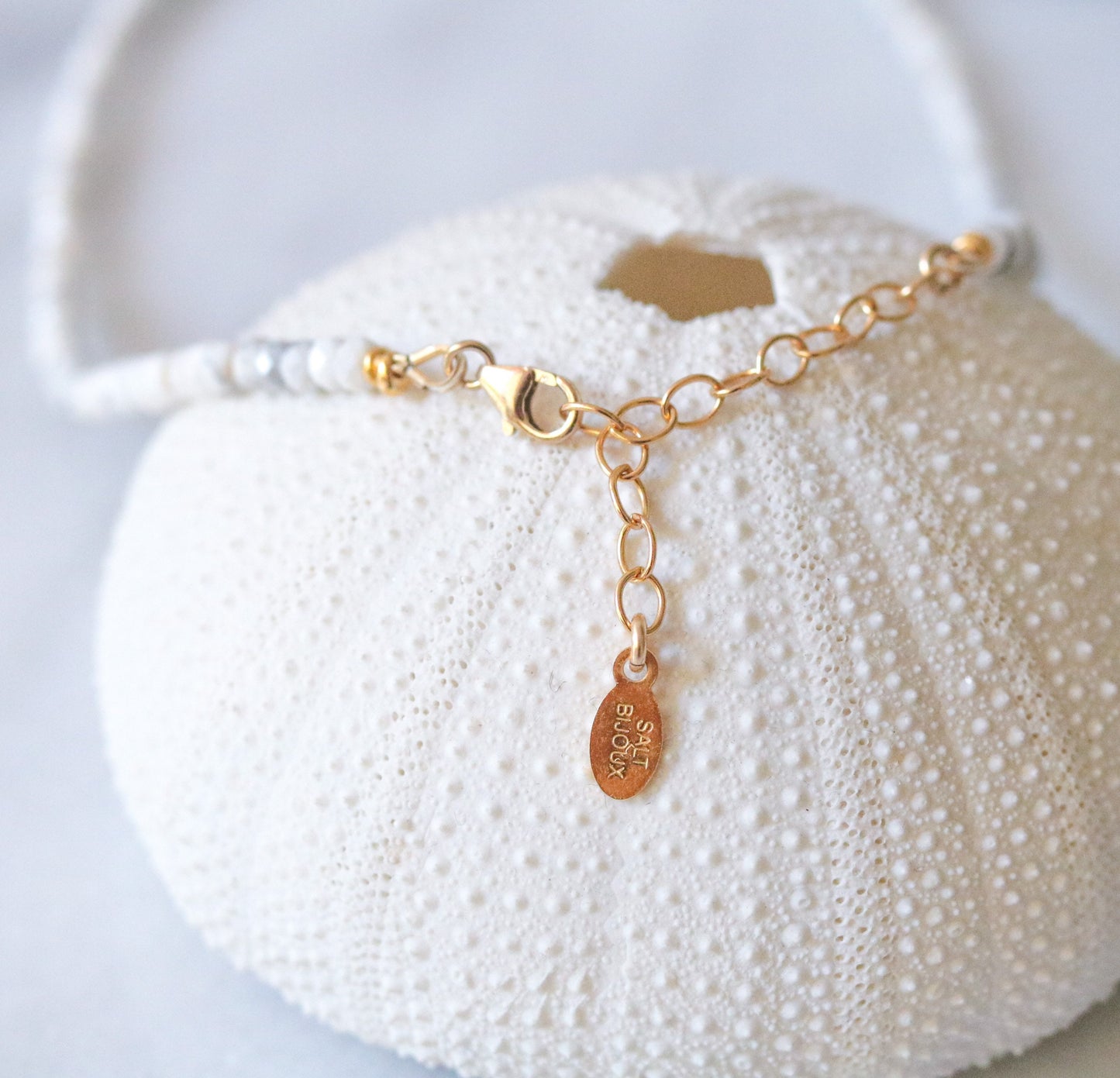 Faceted Howlite Choker: Karen Hill Tribe Gold, Adjustable Necklace