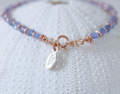 Tanzanite Bracelet: Karen Hill Tribe Rose Gold Fill, December Birthstone