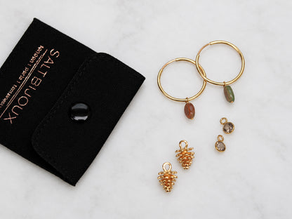 Interchangeable Gemstone Hoop Earrings