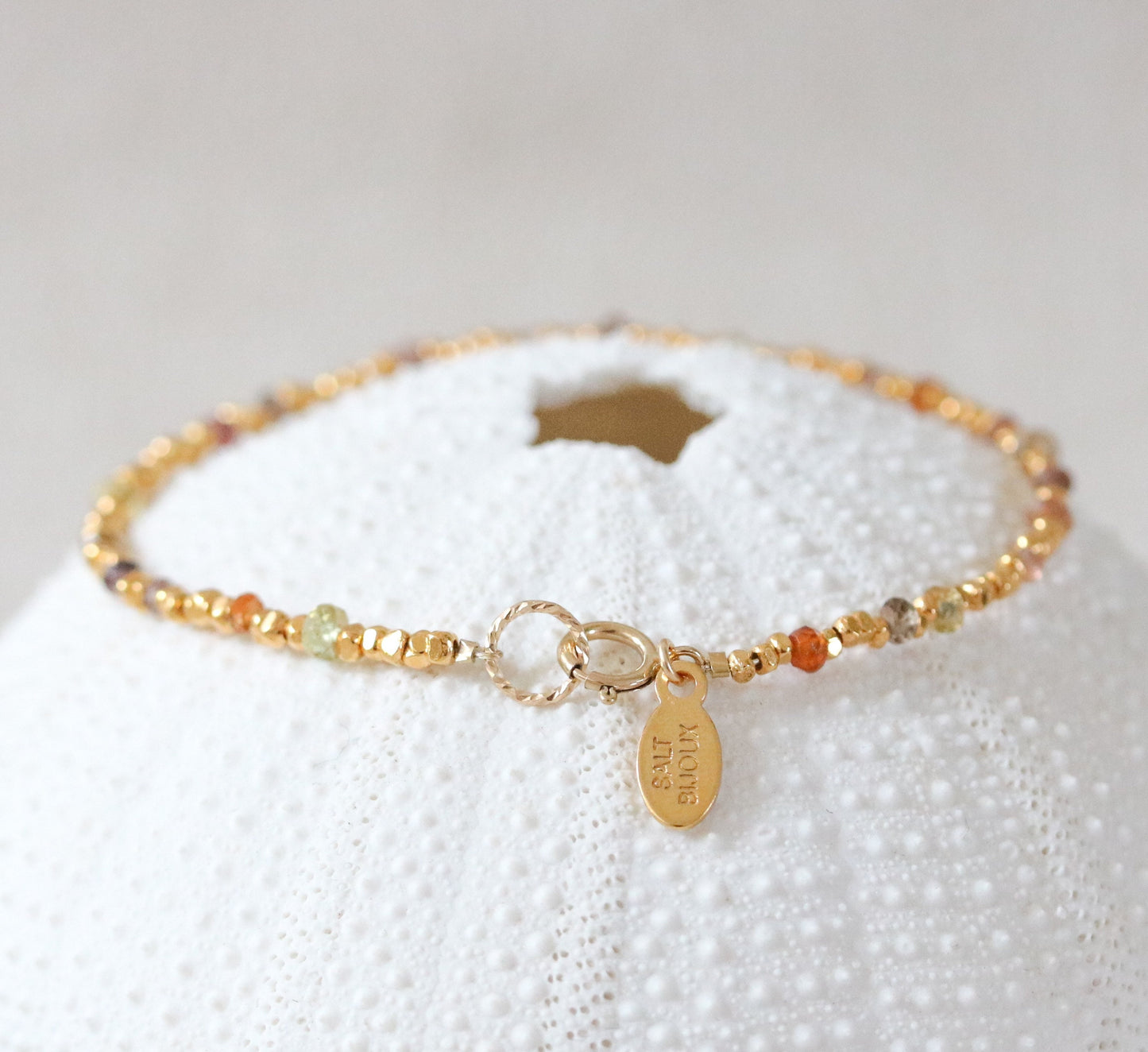 Karen Hill Tribe Gold Vermeil Bracelet: Sapphire Nugget Stacking Bracelet