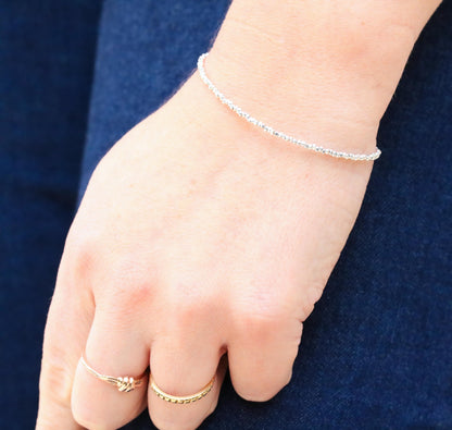 Solid Silver Stacking BraceletValentines Day Gift IdeaMothers Day