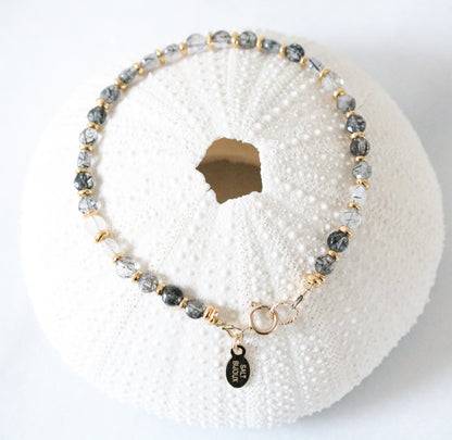 Rutilated Quartz Bracelet: Karen Hill Tribe Gold Vermeil, 14ct Gold Fill