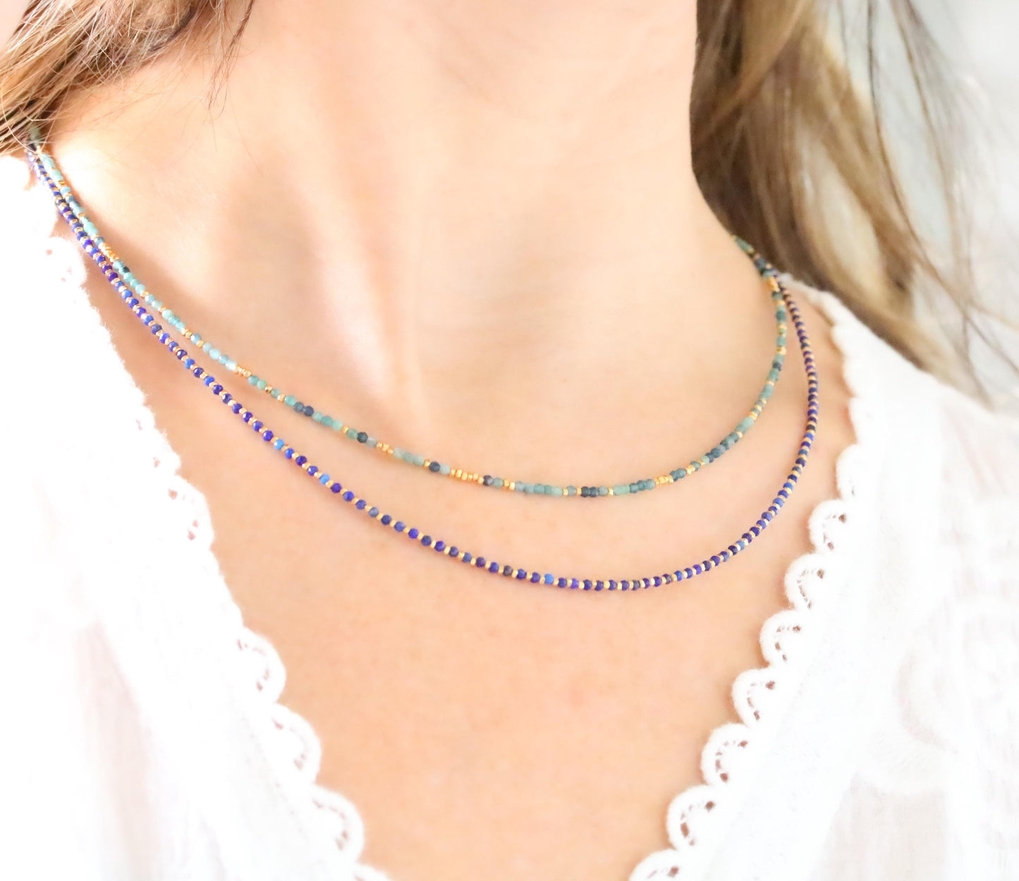 Blue Tourmaline Wrap Bracelet: Karen Hill Tribe Gold Vermeil, Handmade
