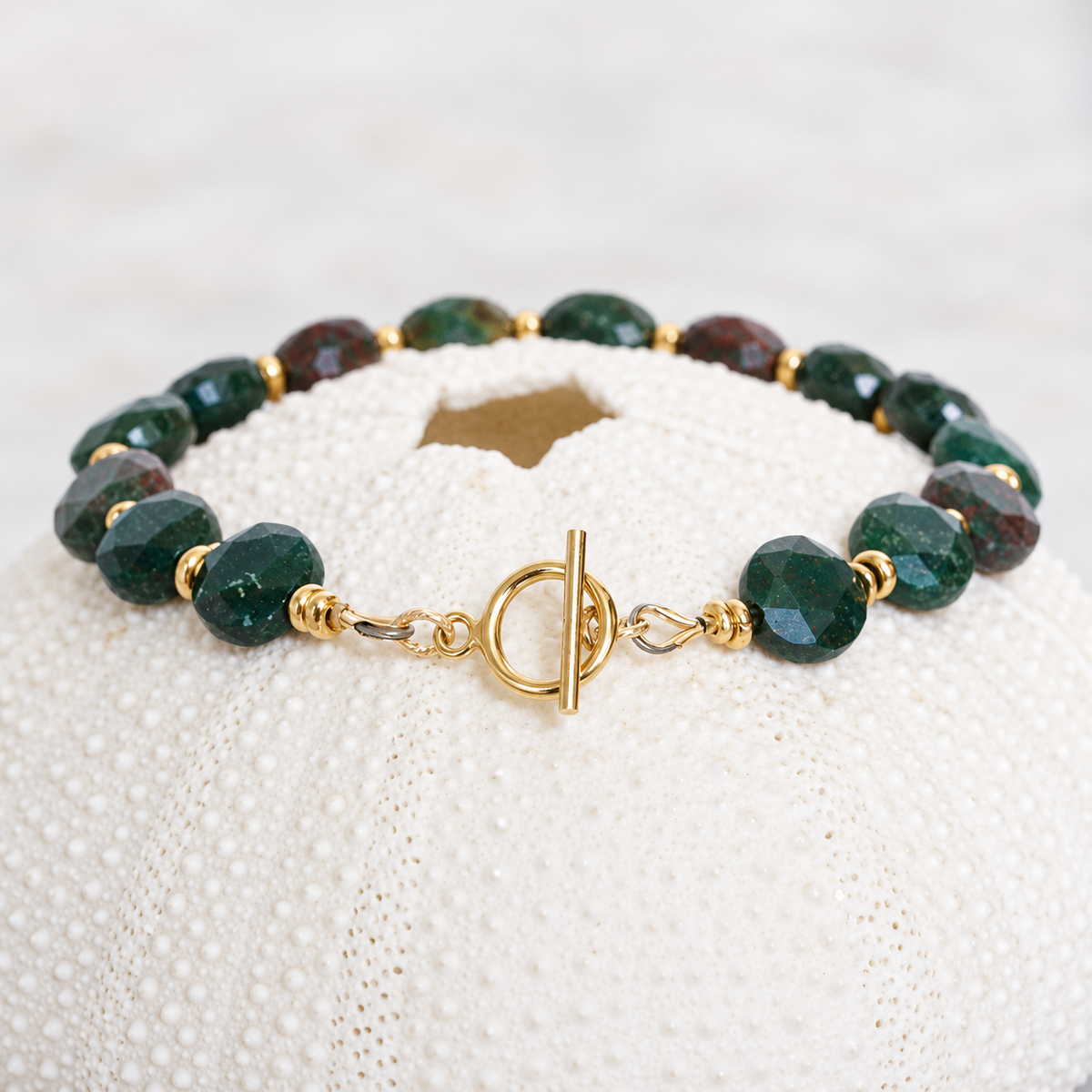 Bloodstone Gold Bracelet