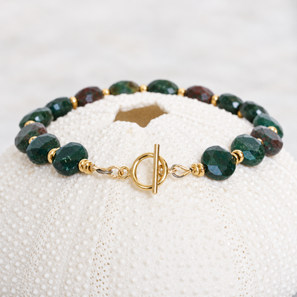Bloodstone Gold Bracelet