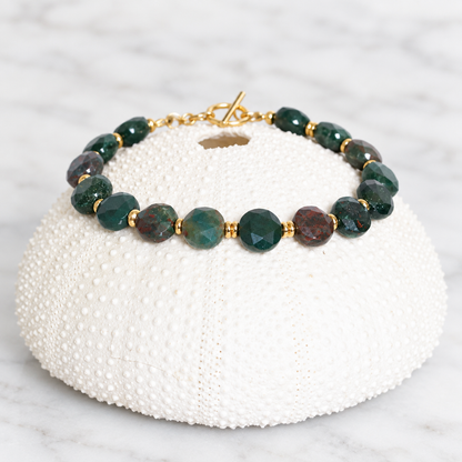 Bloodstone Gold Bracelet