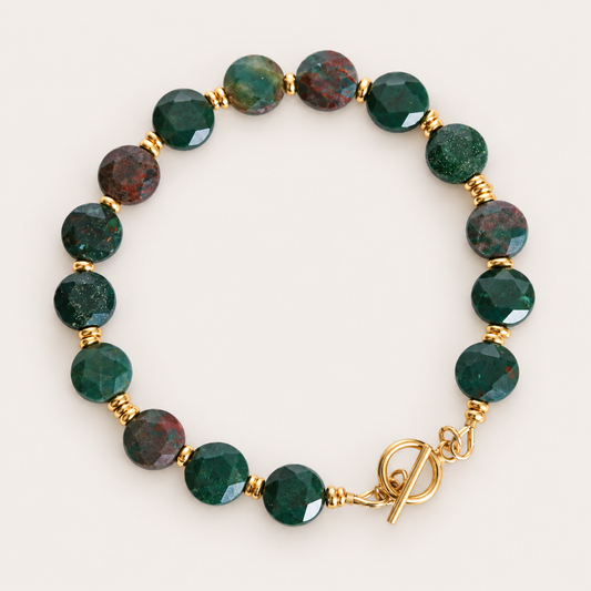 Bloodstone Gold Bracelet