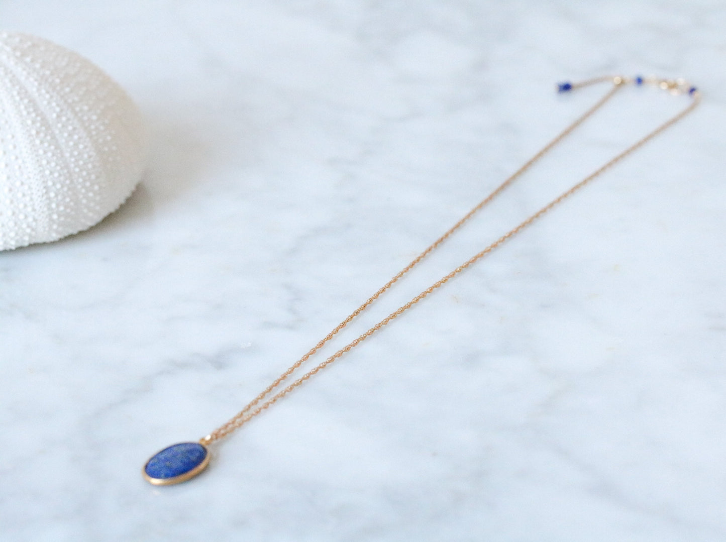 Handmade Faceted Lapis Lazuli 14k Gold Filled Necklace