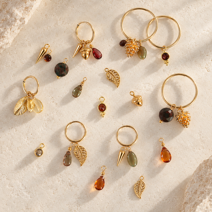 Interchangeable Gemstone Hoop Earrings