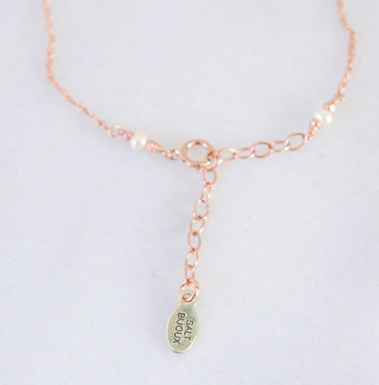 Handmade Rose Gold Freshwater Pearl Choker: Pastel Pink Baroque Necklace