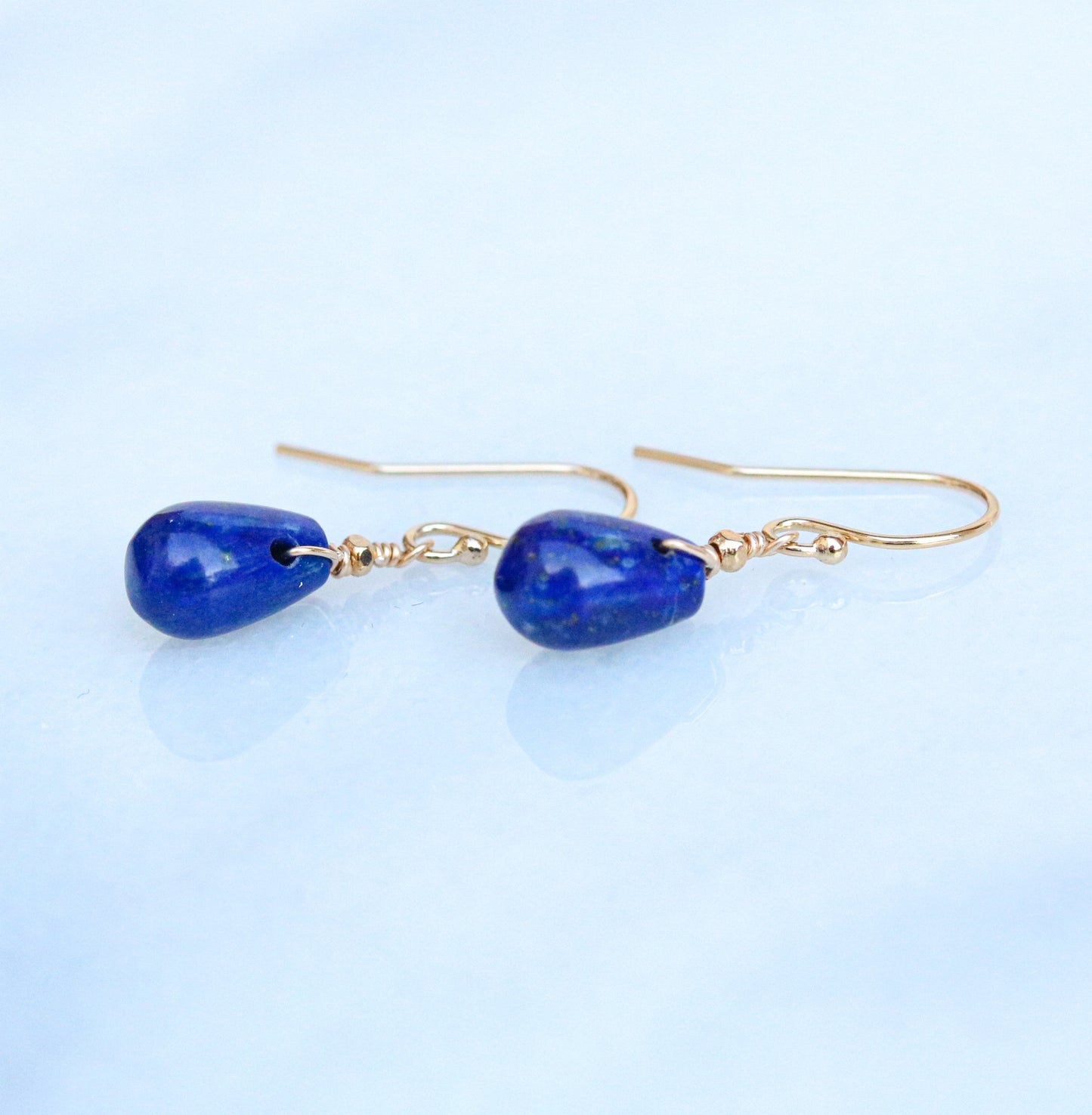 Lapis Lazuli Drop Earrings: Karen Hill Gold, September Birthstone