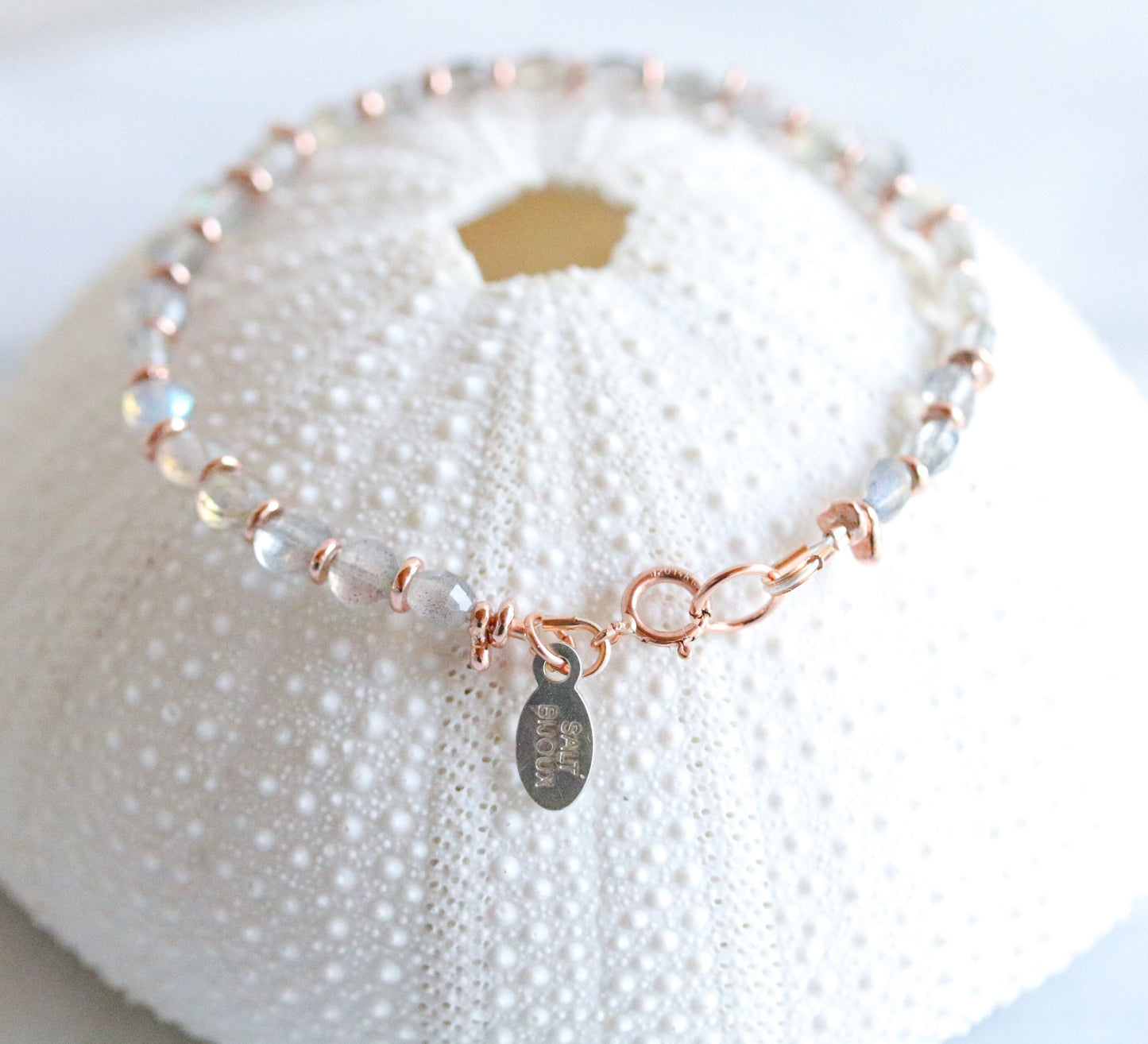 Labradorite Bracelet: Karen Hill Tribe Rose Gold Vermeil, Handmade