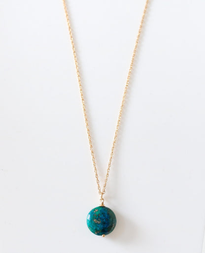 Gold Filled Agate Pendant Necklace: Adjustable Gemstone Slider