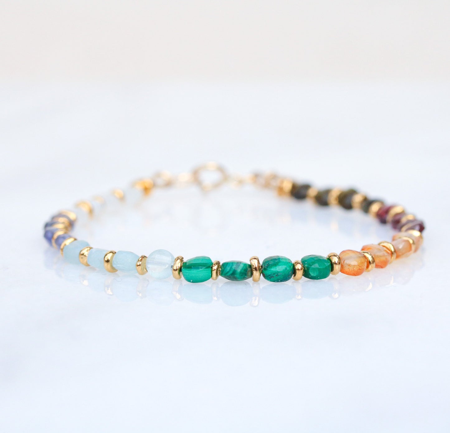 Chakra Gemstone Bracelet: Karen Hill Tribe Gold Vermeil, Gold Fill
