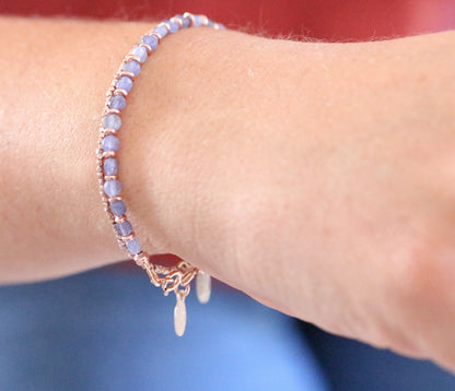Tanzanite Bracelet: Karen Hill Tribe Rose Gold Fill, December Birthstone
