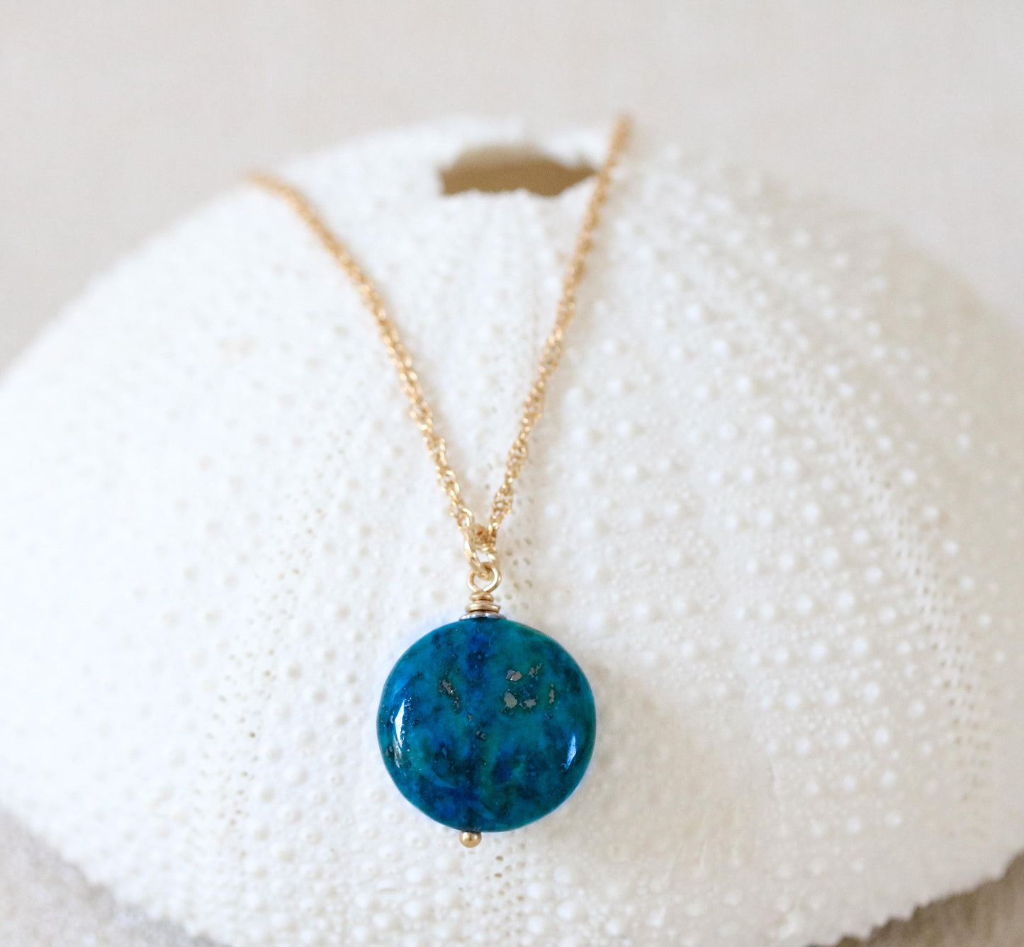 Gold Filled Agate Pendant Necklace: Adjustable Gemstone Slider