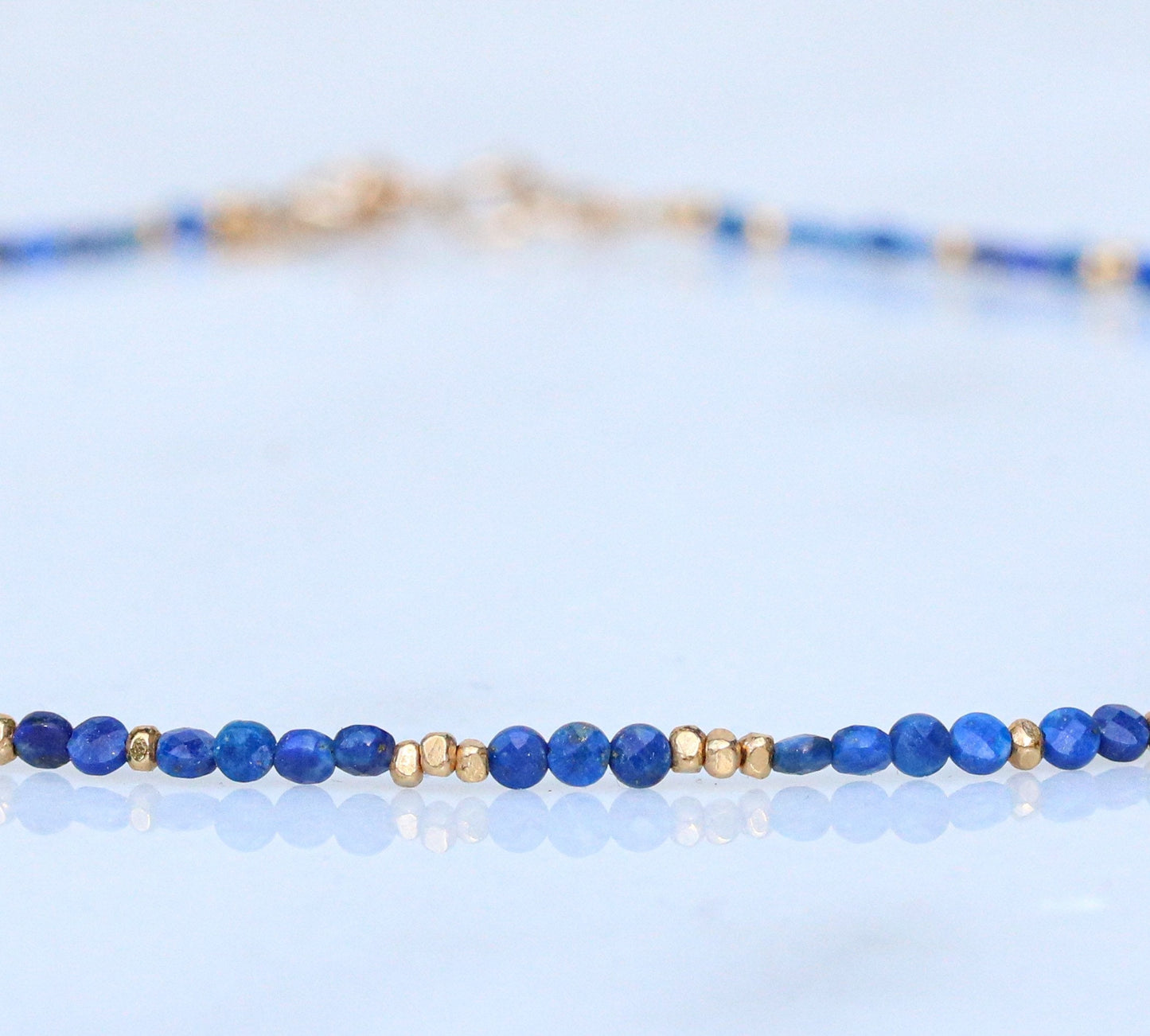 Lapis Lazuli Gold Vermeil Choker: September Birthstone Necklace