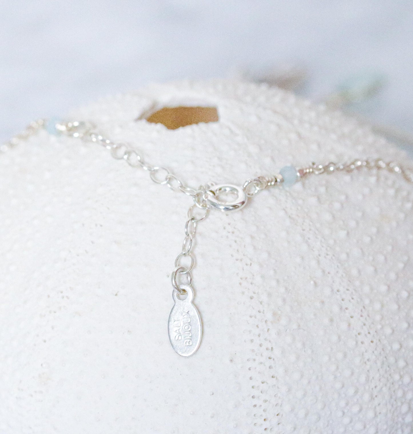 Moonstone, Quartz & Chalcedony Solid Silver Charm Necklace