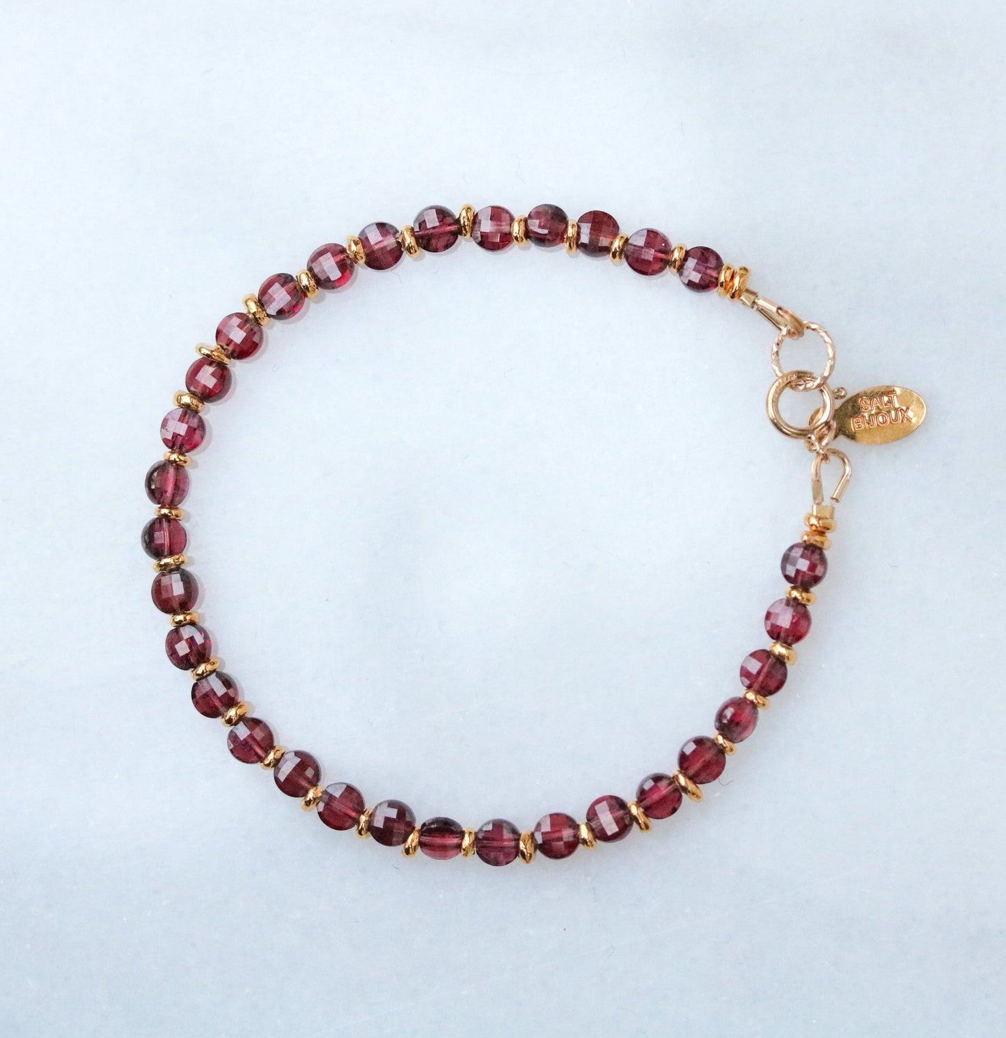 Faceted Garnet Bracelet: Karen Hill Tribe Gold Vermeil, January Birthstone