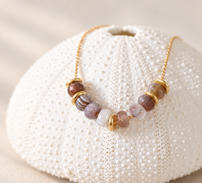 Botswana Agate Rondelle Necklace