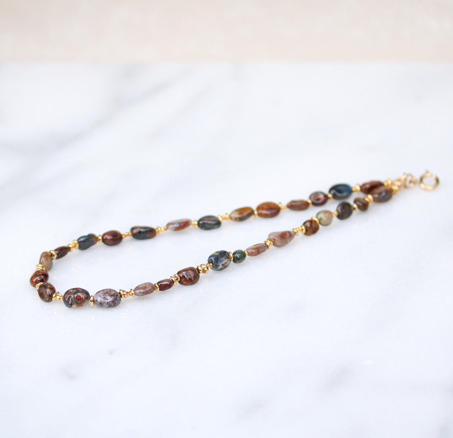 Pietersite Bag Charm: Gold Vermeil, Gemstone Handbag Accessory