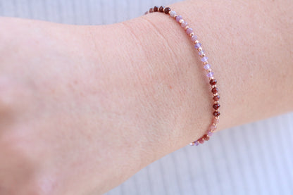 Amethyst Ruby Garnet Bracelet: Karen Hill Tribe Rose Gold Vermeil Gemstone Bracelet