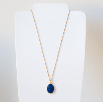 Handmade Faceted Lapis Lazuli 14k Gold Filled Necklace
