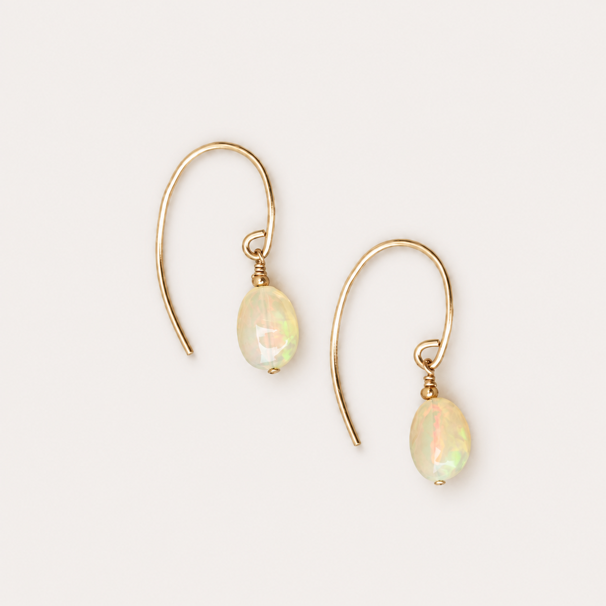 Ethiopian Opal Gold Earrings