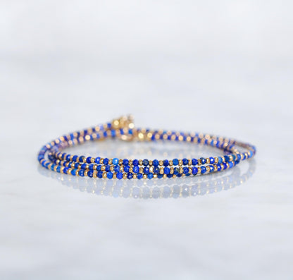 Lapis Lazuli Drop Earrings: Gold Vermeil Karen Hill Tribe Beads