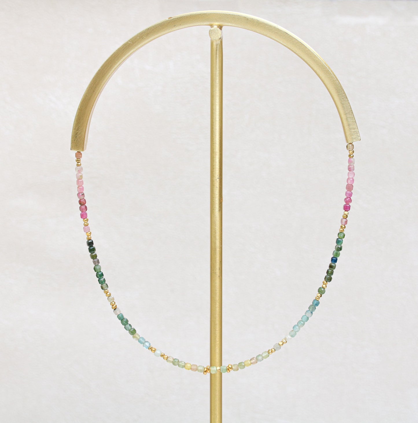 Tourmaline Choker: Karen Hill Tribe Gold Vermeil Mini Cube Necklace
