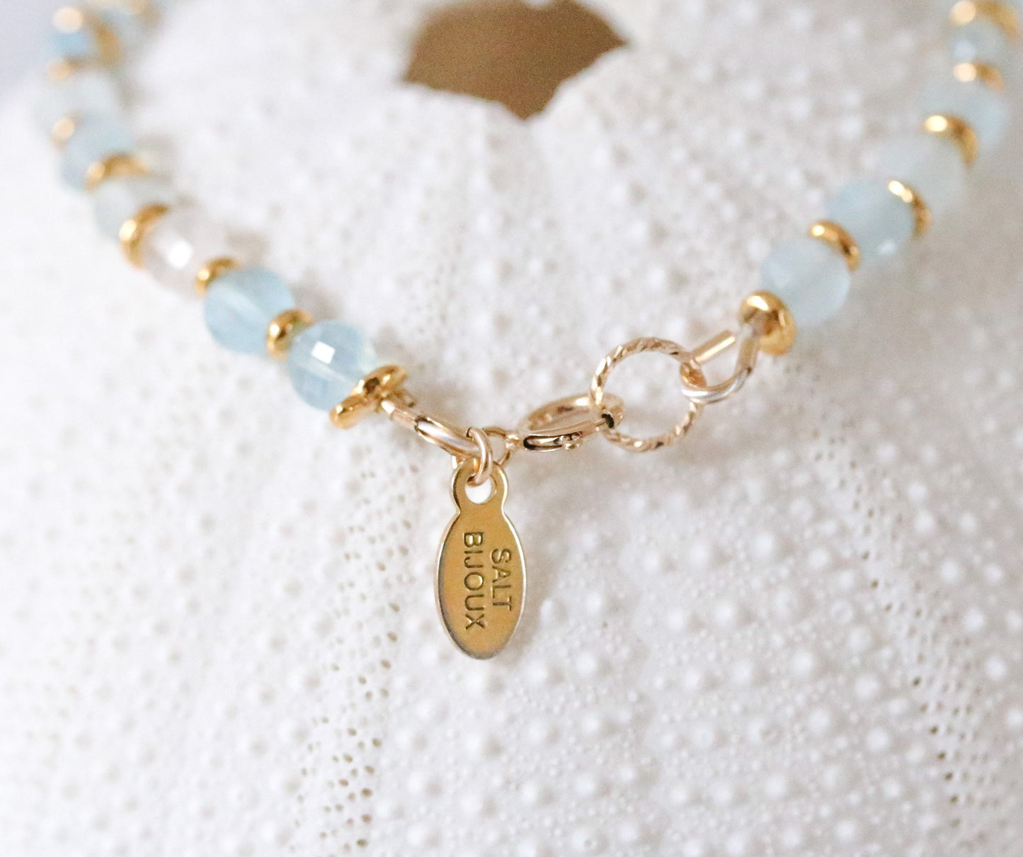 Aquamarine Bracelet: Karen Hill Tribe Gold Fill, March Birthstone