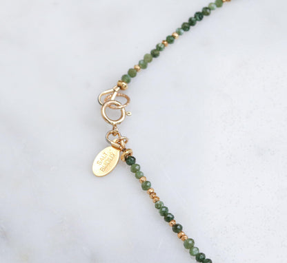 Seraphinite Gemstone Necklace: Karen Hill Tribe Gold Vermeil Heart Pendant