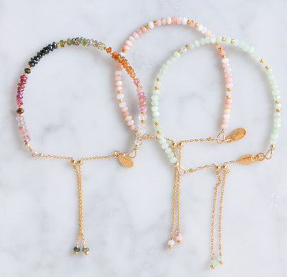 Pink Opal Gold BraceletValentines Day Gift IdeaMothers Day