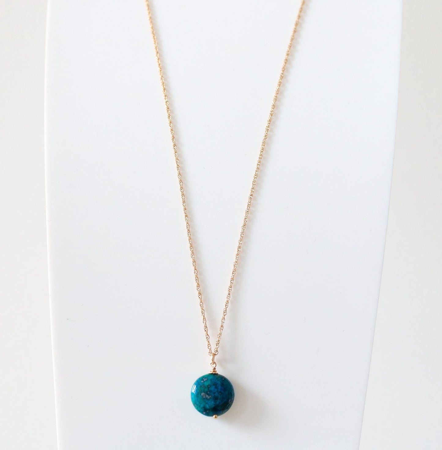 Gold Filled Agate Pendant Necklace: Adjustable Gemstone Slider
