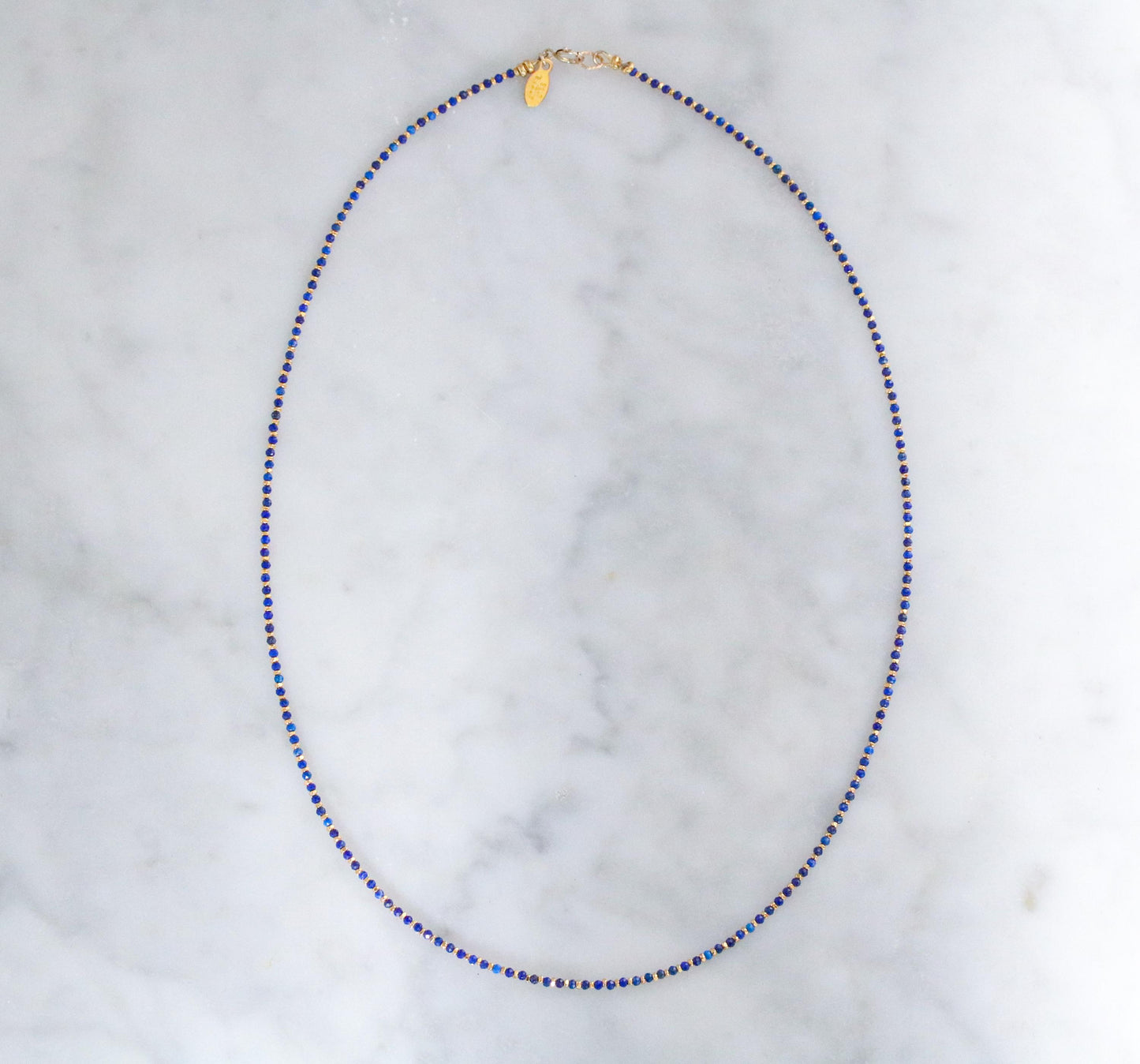 Handmade Lapis Lazuli Wrap Bracelet: Karen Hill Tribe Gold Vermeil